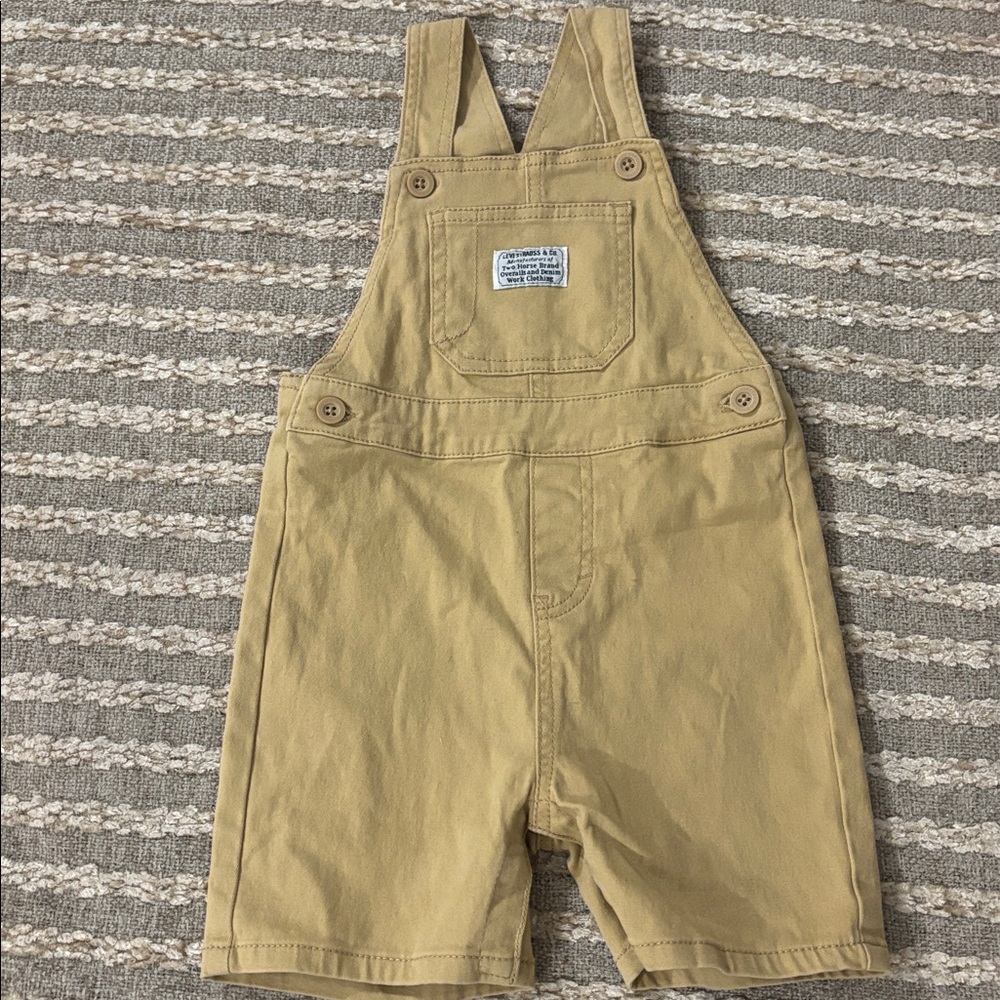 Levi’s Kids Tan Shorts Overalls Size 24m - Picture 14 of 15